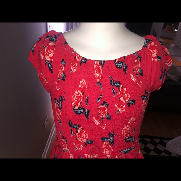 NWT justice orange/red flowers dress size 8 - Picture 9 of 10